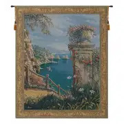 Capri Vista Belgian Tapestry Wall Hanging - 52 in. x 64 in. Cotton by Robert Pejman