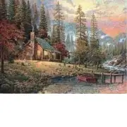 A Peaceful Retreat by Thomas Kinkade Afghan Throws