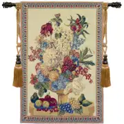 Bouquet With Grapes Vertical Belgian Tapestry