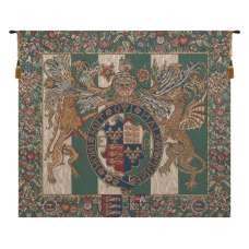 Royal Arms of England European Tapestry Wall Hanging