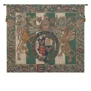 Royal Arms of England Belgian Tapestry Wall Hanging