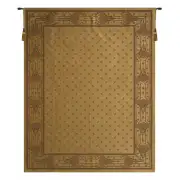 Indian Art Chenille - Gold Belgian Wall Tapestry