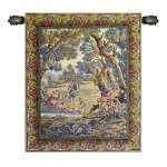 Hunters Resting Vertical Italian Wall Hanging Tapestry