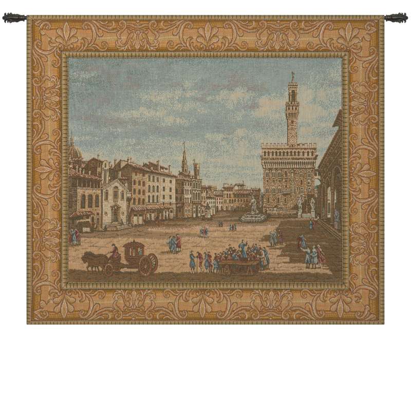 Piazza Della Signoria Italian Tapestry Wall Hanging