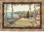 Terrace and Lake Italian Wall Tapestry