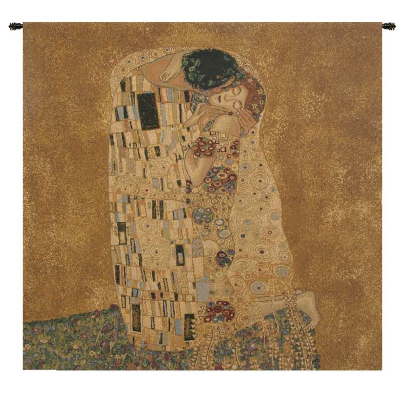 The Kiss by Klimt I Italian Tapestry Wall Hanging