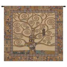 Tree of Life by Gustav Klimt Italian Tapestry Wall Hanging