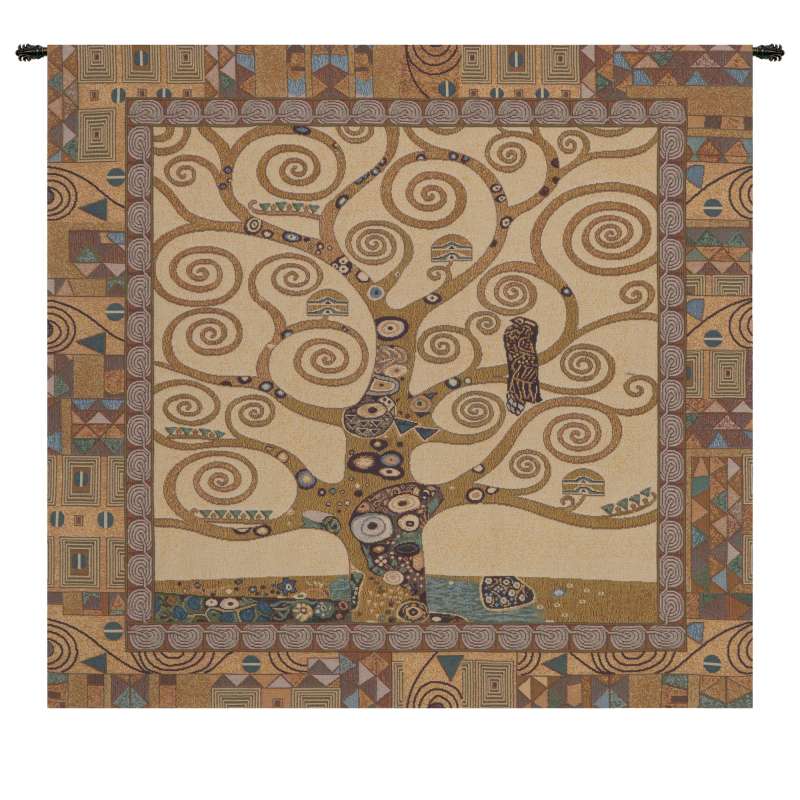 Tree of Life by Gustav Klimt Italian Tapestry Wall Hanging