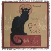 Chat Noir Belgian Tapestry Throw
