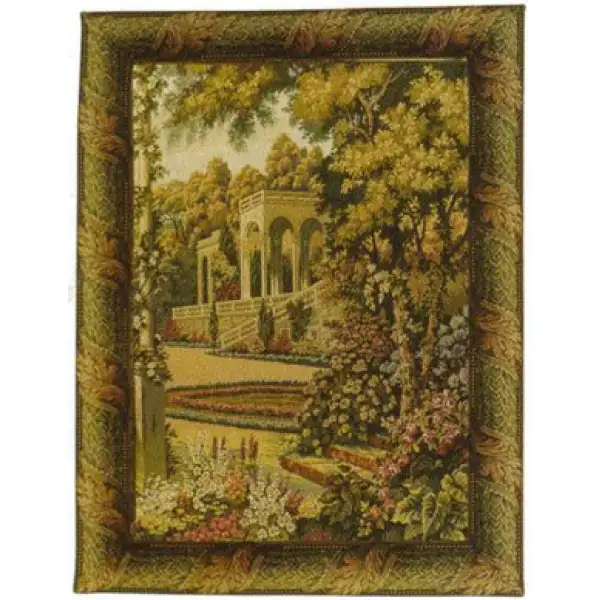 Charlotte Home Furnishing Inc. Italy Tapestry - 30 in. x 34 in. | Temple in Lake Como Gardens Italian Wall Tapestry