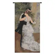 Dance In The City By Renoir Belgian Tapestry Wall Hanging - 19 in. x 36 in. Cotton/Viscose/Polyester by Pierre- Auguste Renoir