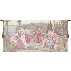Ladies at Lake Como Italian Tapestry