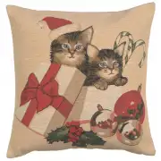 Christmas Kitties Belgian Cushion Cover