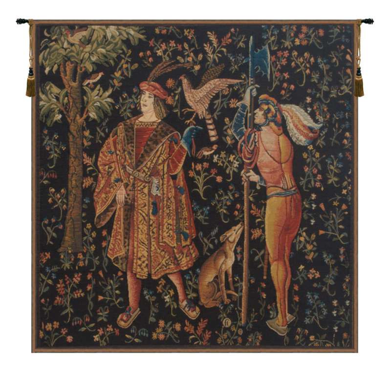 Falconer Mille Fleure Flanders Tapestry Wall Hanging