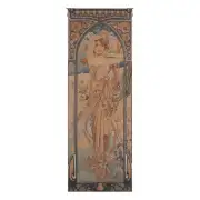 Mucha Jour Belgian Tapestry Wall Hanging - 27 in. x 74 in. Cotton/Viscose/Polyester by Alphonse Mucha