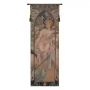 Mucha Matin Belgian Tapestry Wall Hanging - 26 in. x 74 in. Cotton/Wool/Viscose/Polyester by Alphonse Mucha