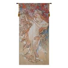 Spring Mucha Belgian Tapestry Wall Hanging