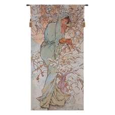Winter Mucha Belgian Tapestry Wall Hanging