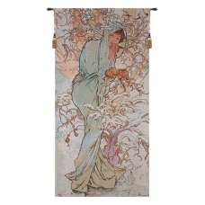 Winter Mucha Flanders Tapestry Wall Hanging