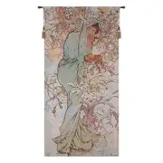 Winter Mucha Belgian Tapestry Wall Hanging - 24 in. x 50 in. CottonWool by Alphonse Mucha
