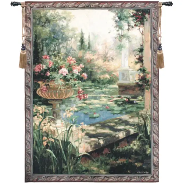 Charlotte Home Furnishing Inc. North America Tapestry - 56 in. x 76 in. Vail Oxley | Lily Garden Fine Art Tapestry