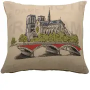 Notre Dame Pop French Couch Pillow Cushion