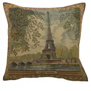 Tour Eiffel French Couch Pillow Cushion
