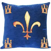 French Decor French Accent Pillow Chenille Pillow Cover Fleur de Lis Cushion Cover Fleur de Lis Decor Tapestry Pillow Case