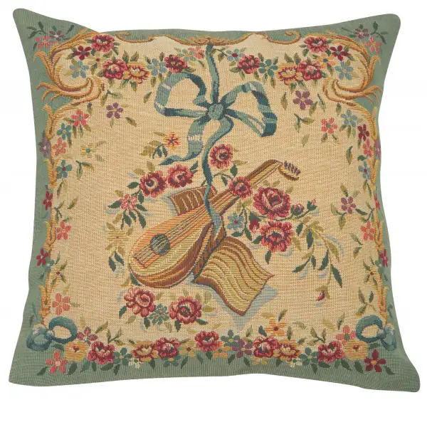 Mandoline Vert French Couch Pillow Cushion