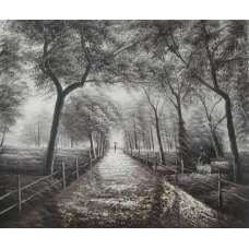 Peaceful Park Stroll Canvas Wall Art