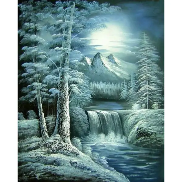 Winter Grandeur Canvas Oil Painting