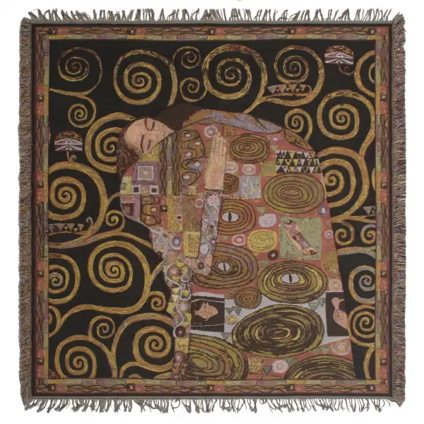 Klimt's Fulfillment Belgian Tapestry Throw