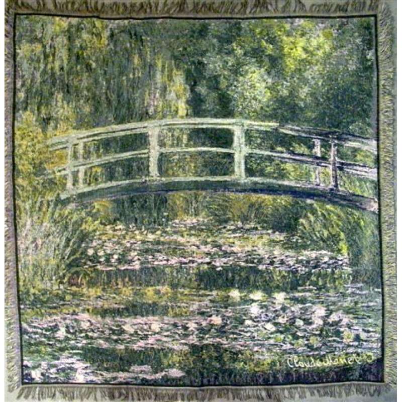 Monet's Bridge At Lake Giverny European Throws