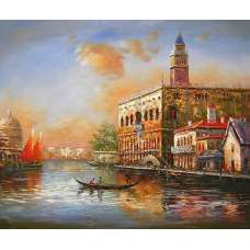 Venetian Sunset Canvas Wall Art