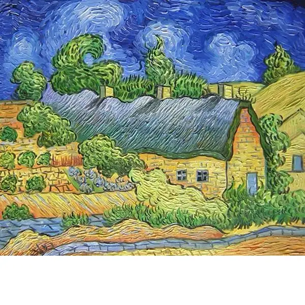Cottages at Cordeville Canvas Oil Painting