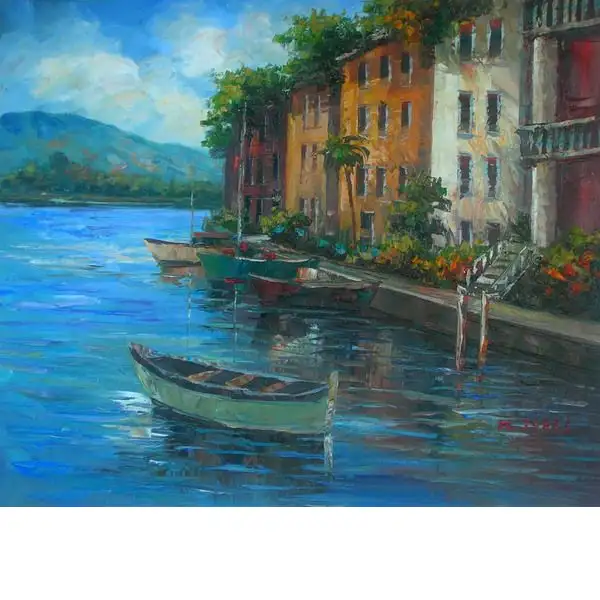 Watercrafts of Venice Canvas Oil Painting