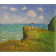 The Cliff Walk at Pourville Canvas Wall Art