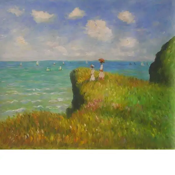The Cliff Walk at Pourville Canvas Oil Painting