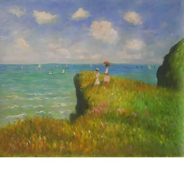 The Cliff Walk at Pourville Canvas Wall Art