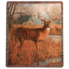His Side of the River Tapestry Throw