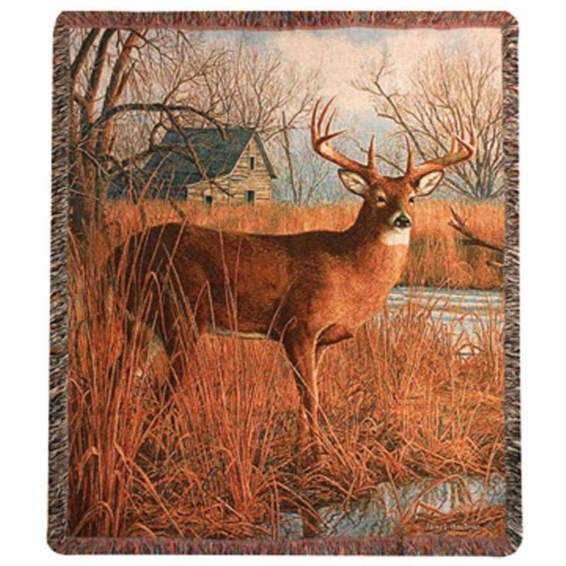 His Side of the River Tapestry Throw