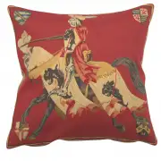 Red Knight Belgian Cushion Cover - 18 in. x 18 in. Cotton by Charlotte Home Furnishings