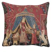 A Mon Seul Desir Belgian Cushion Cover - 14 in. x 14 in. Cotton by Charlotte Home Furnishings