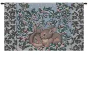 Holiday Bunnies Italian Wall Tapestry