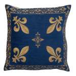 Fleur de Lys Blue III European Cushion Covers