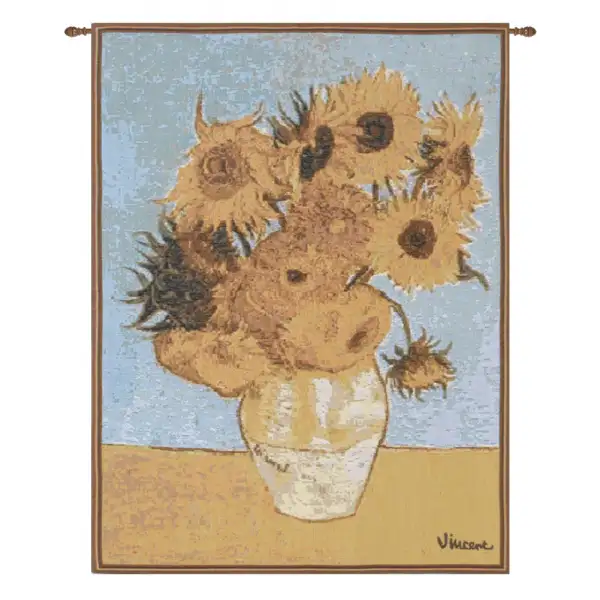 Van Gogh Sunflowers French Wall Tapestry