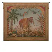 Royal Elephant French Wall Tapestry - 33 in. x 26 in. Cotton/Viscose/Polyester by Jean-Baptiste Huet