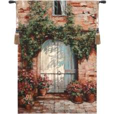 Wooden Doorway Tapestry of Fine Art