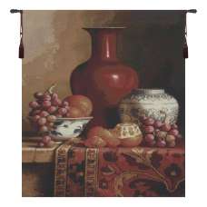 Crimson Still life Tapestry Wall Hanging