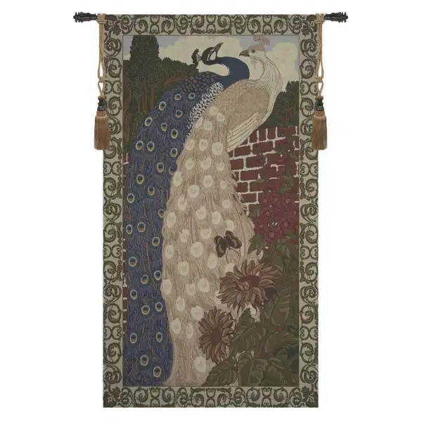 Peacocks Nouveaux Wall Tapestry